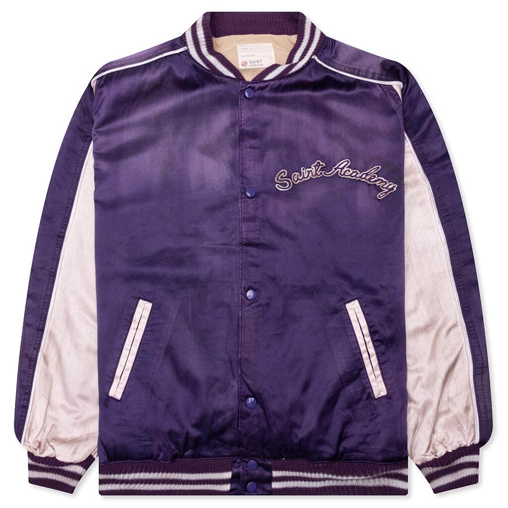 Saint Michael Stadium Jacket Purple Pink