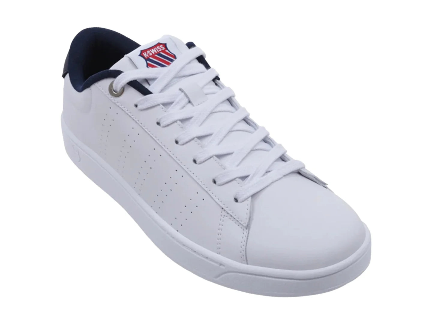 Tenis K Swiss Base Court Blanco con Teal para Hombre