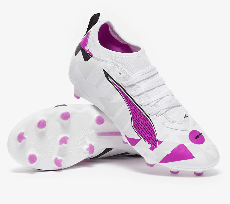 PUMA Ultra 5 Match Forever FG AG Firm Multi Ground Soccer Cleats Junior White