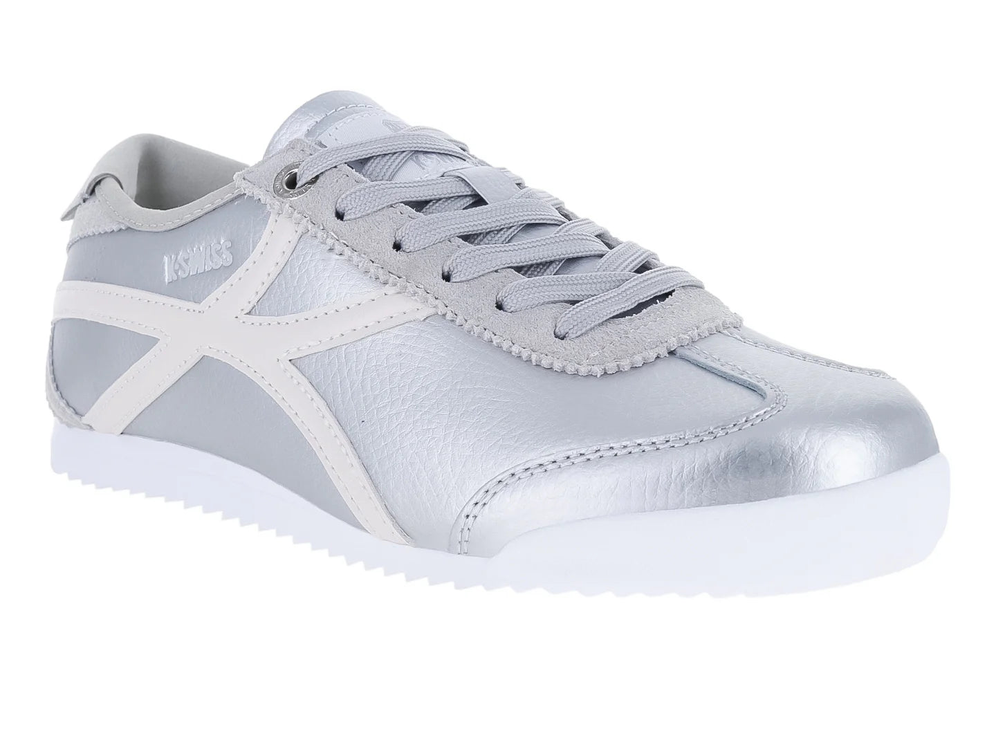 Tenis K Swiss Gashiko Plata y Beige para Mujer