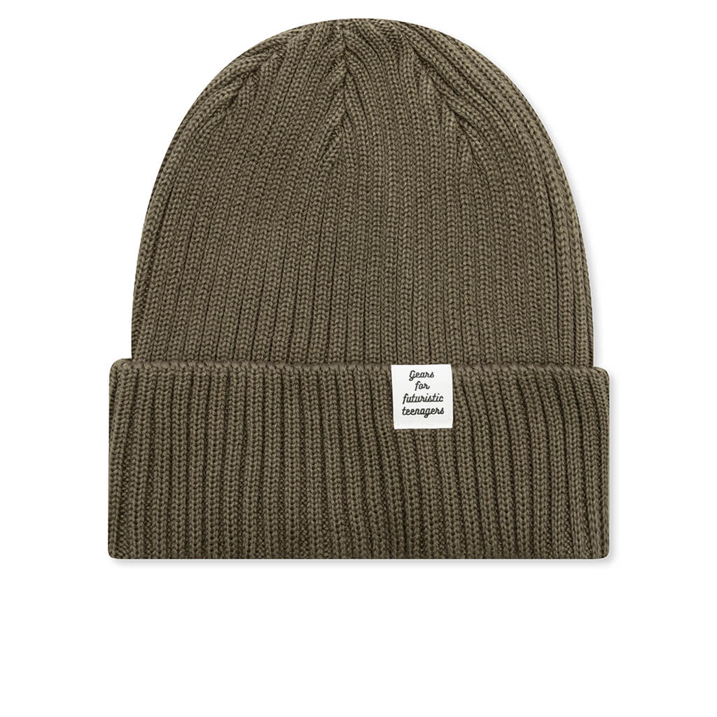 Cotton Rib Beanie Olive Drab