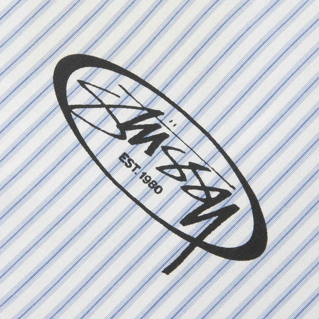 Standard L S Shirt Logo Blue Stripe