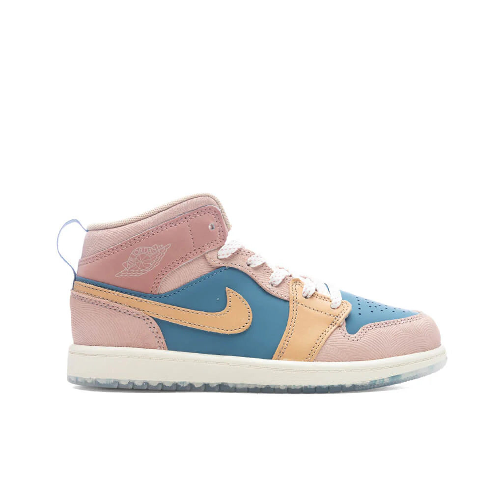 Jordan 1 Mid SS PS Zen Aegean Storm Hemp Pink Oxford