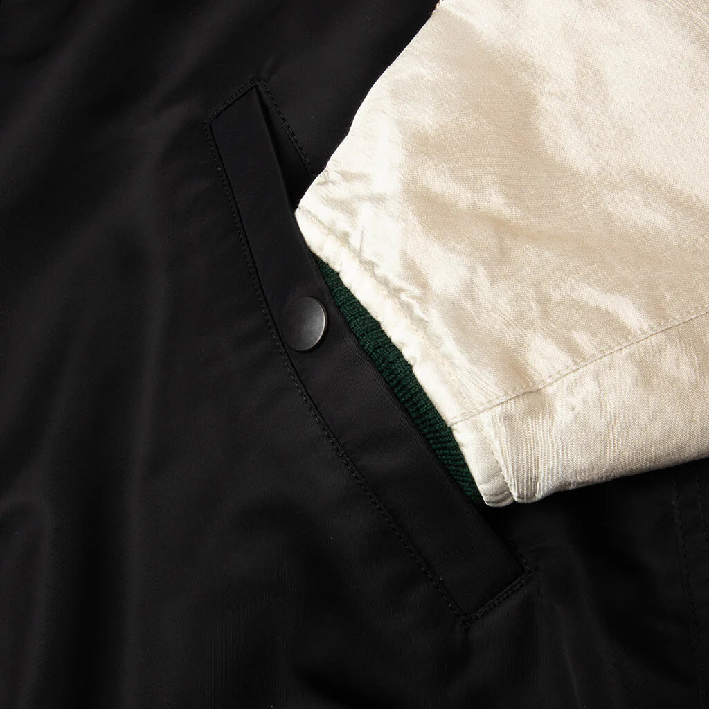 Front Back Combined Flight Jacket Black