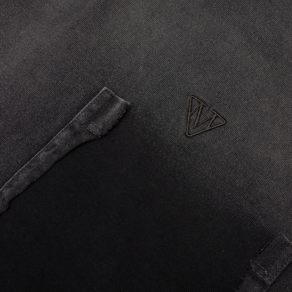 Sun Faded L S Polo Black