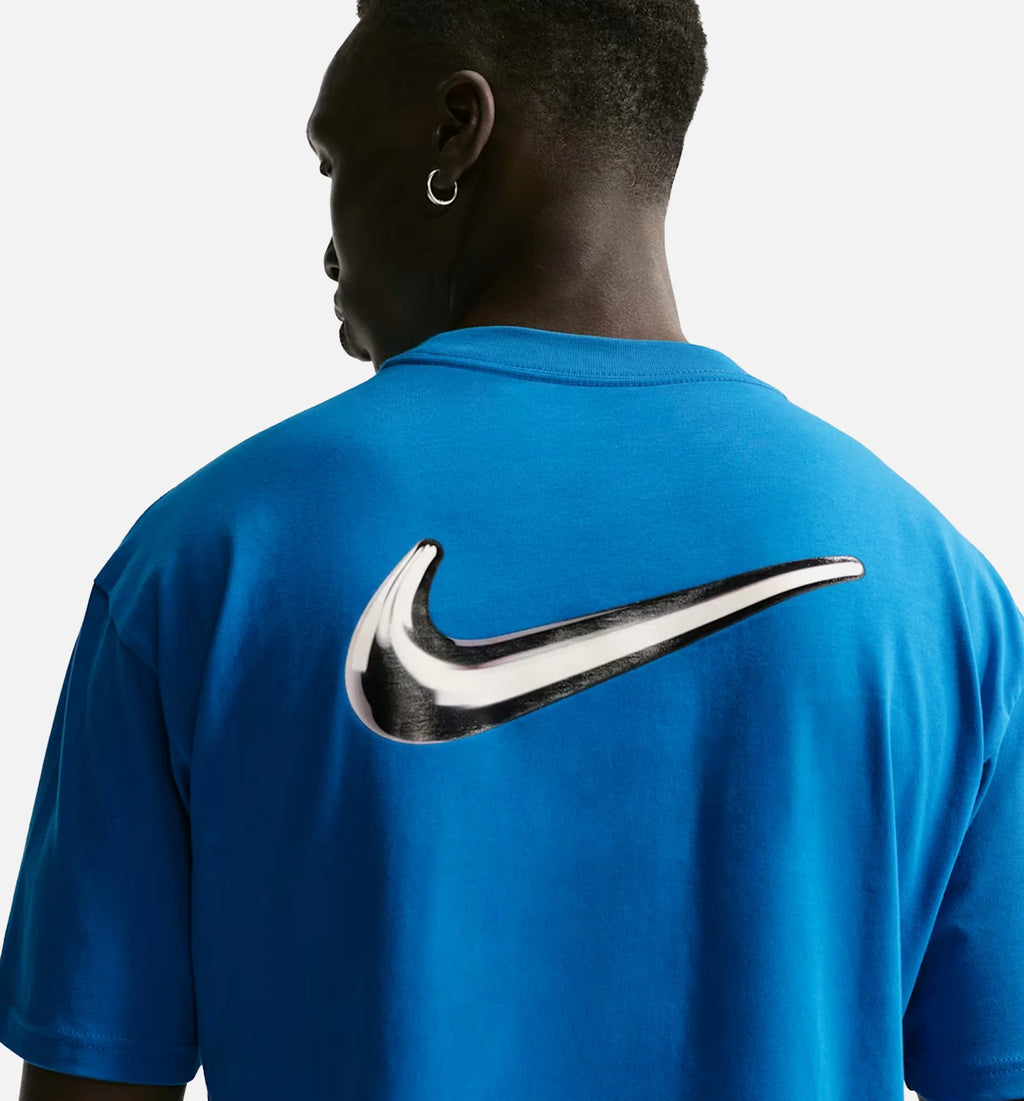 Sportwear Boxy Mens Short Sleeve Shirt Brilliant Blue