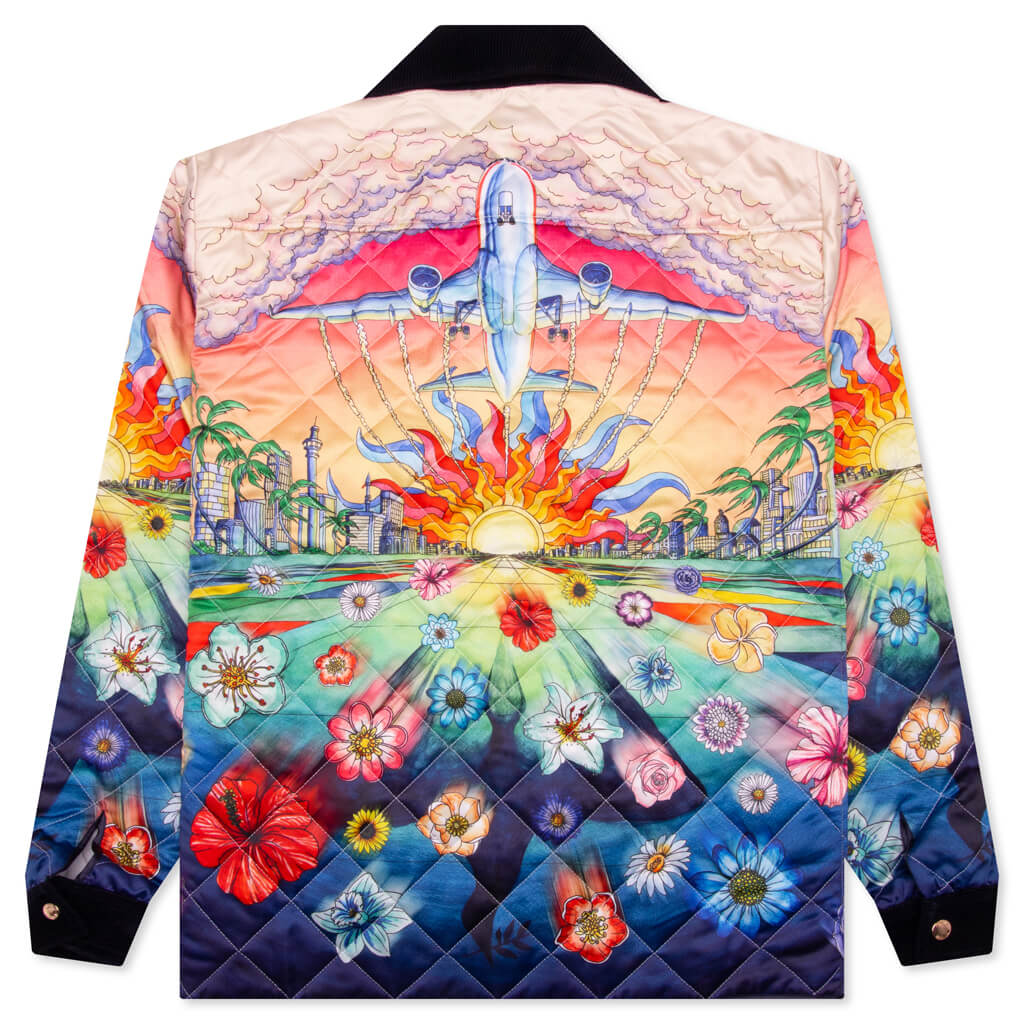 LEnvol Quilted Poly Satin L S Shirt Multi