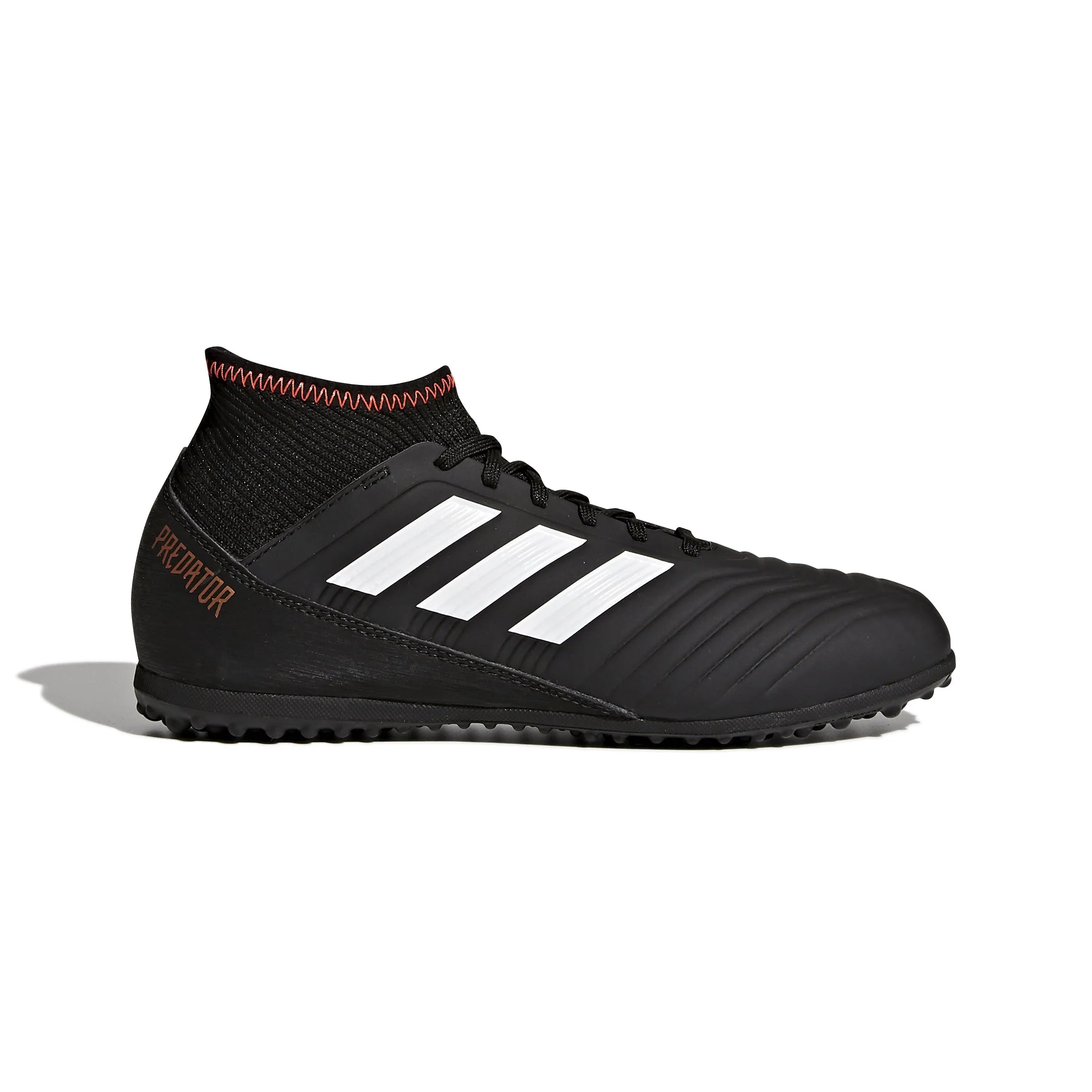 adidas Predator Tango 183 TF Turf Youth Soccer Cleats Black White Solar Red