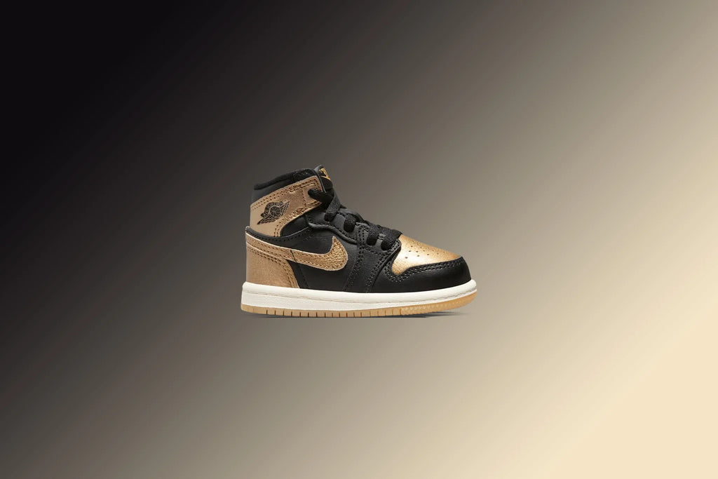 Air Jordan 1 Retro High OG TD Black and Gold Black Metallic Gold Sail