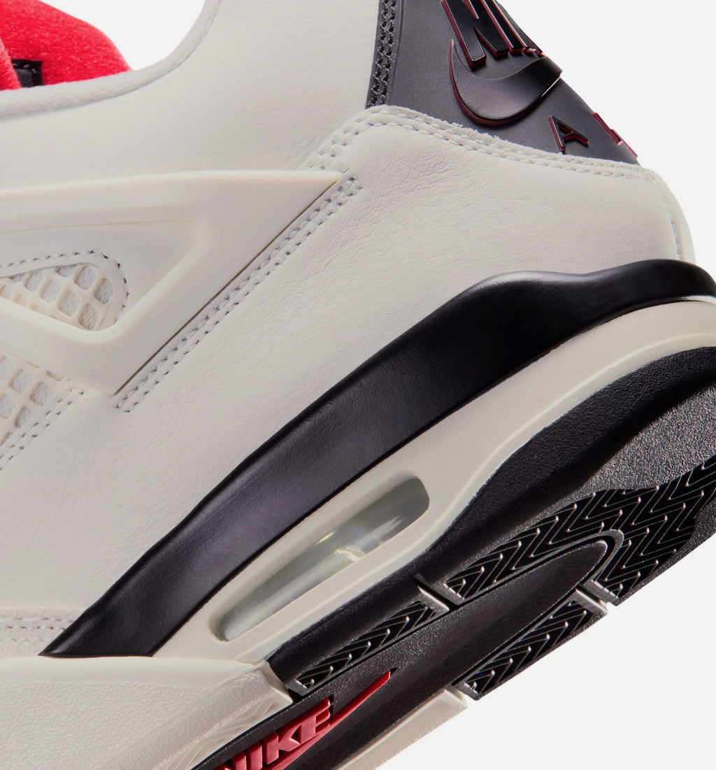 Air Jordan 4 Retro Flight Club Mens Lifestyle Shoe Sail Black University Red