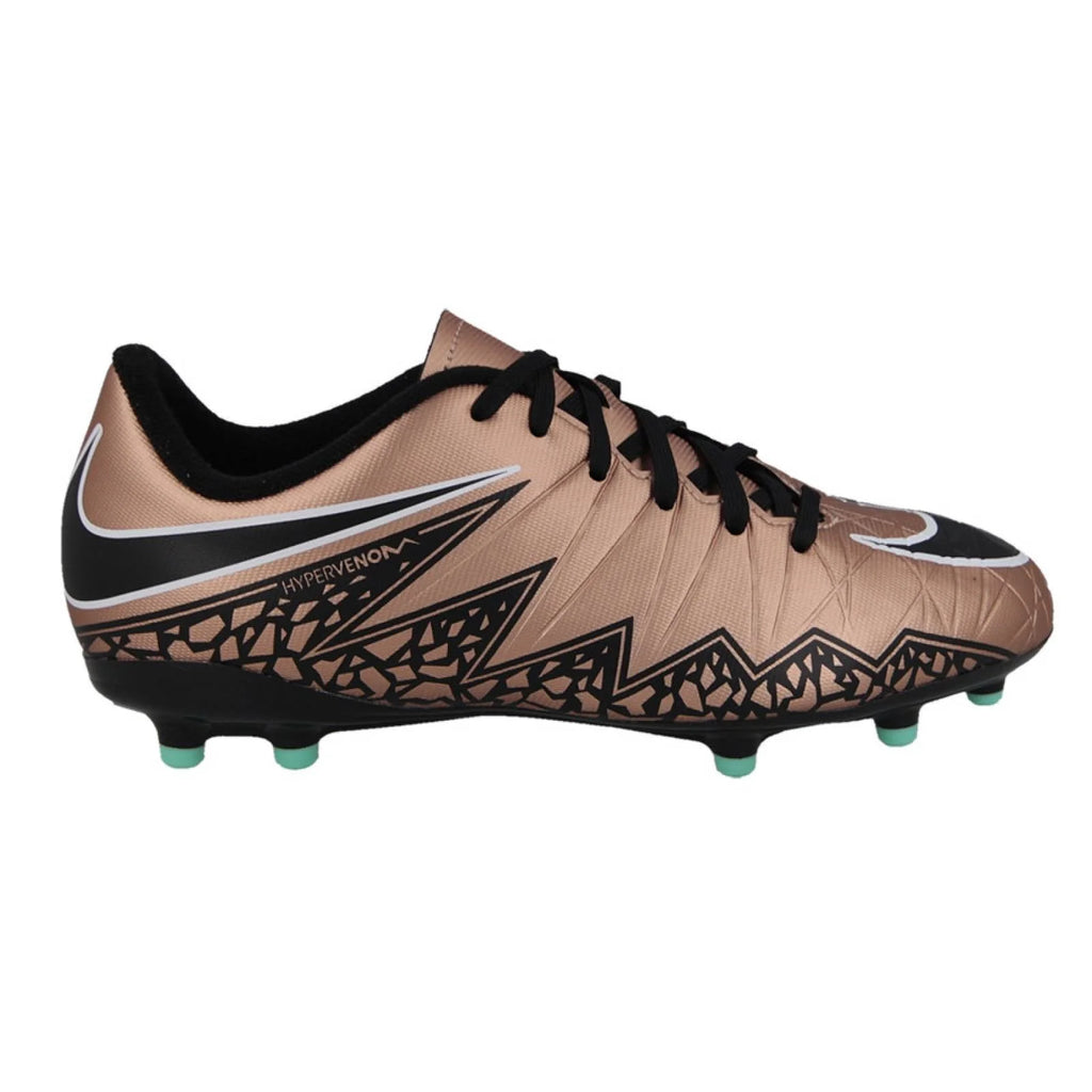 Nike JR Hypervenom Phelon II FG Soccer Cleats Metallic Red Bronce Green