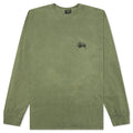 Basic Stussy Pig Dyed L S Tee Olive