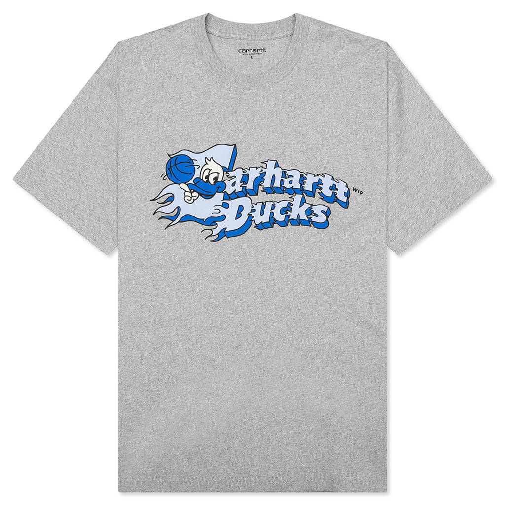 S S Flaming Ducks T Shirt Grey Heather