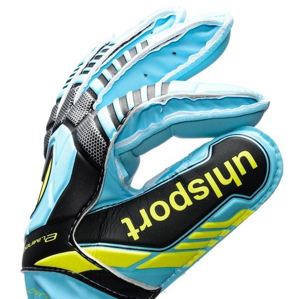 Uhlsport Kids Eliminator Soft SF Goalkeeper Gloves Turquoise Black Yellow