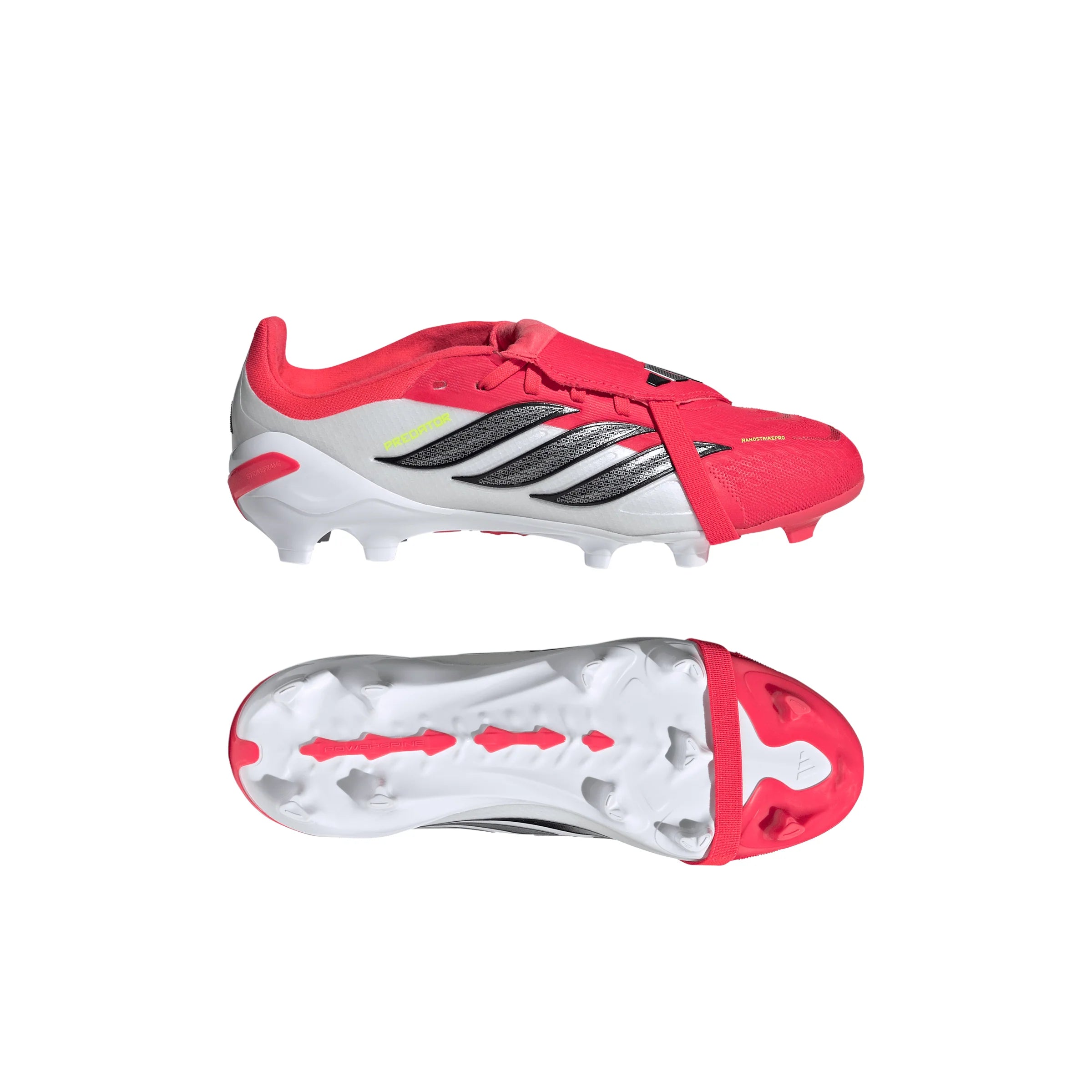 adidas Predator Elite Fold Over Tongue FG Firm Ground Youth Soccer Cleats Red Black White