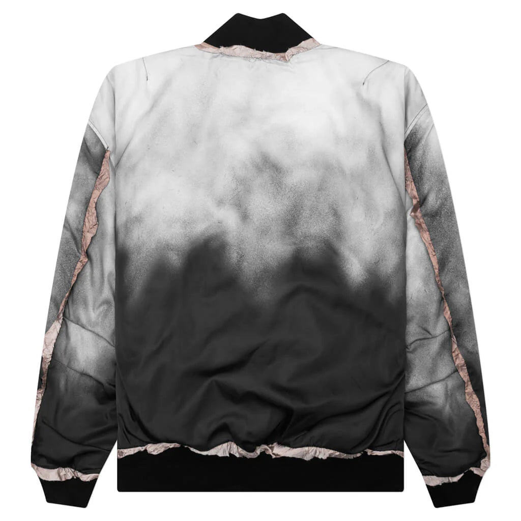 Ocari Nylon Bomber Jacket Faded Black