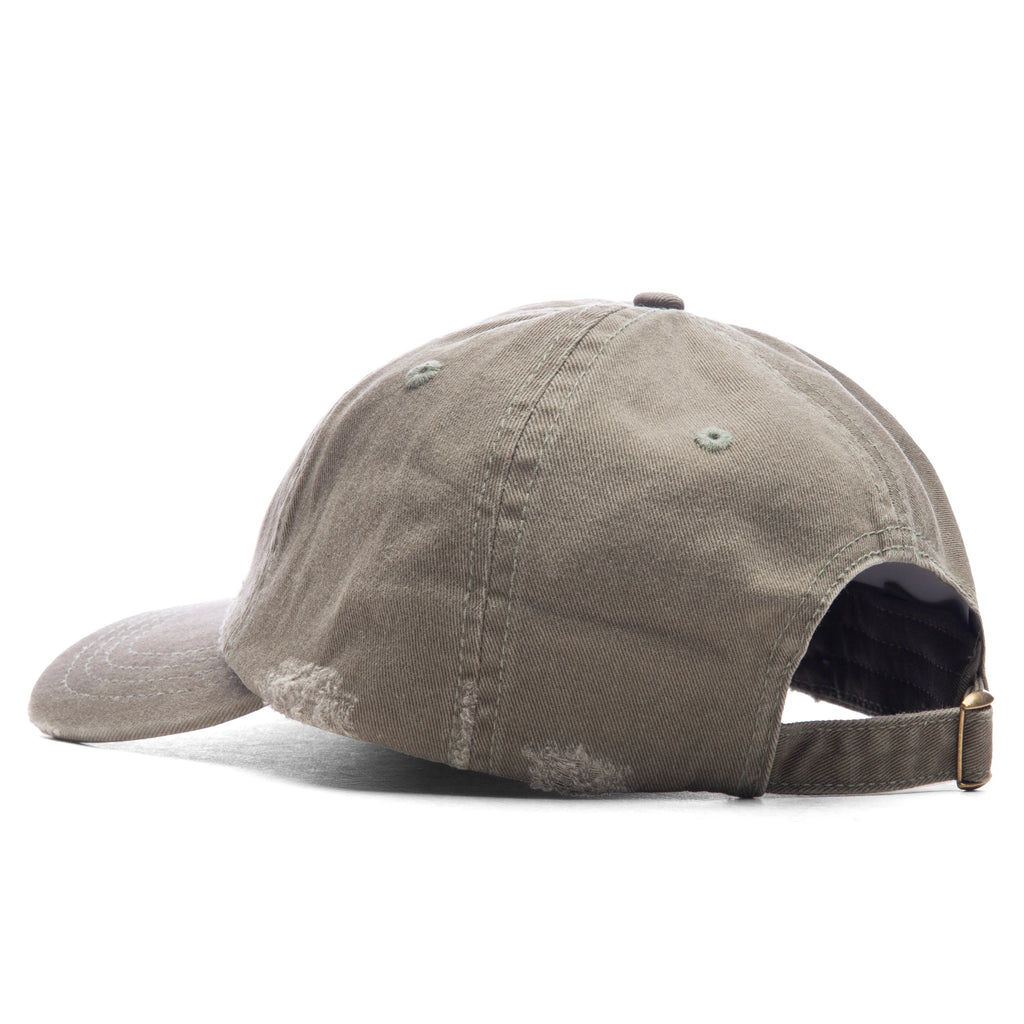 Wordmark Distressed Dad Hat Olive
