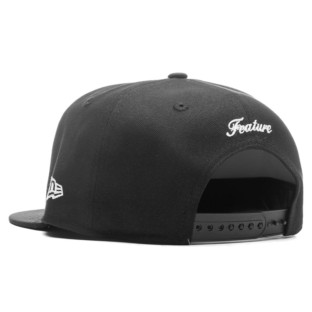 FEATURE x New Era Old English F Snapback Hat w Pin Black