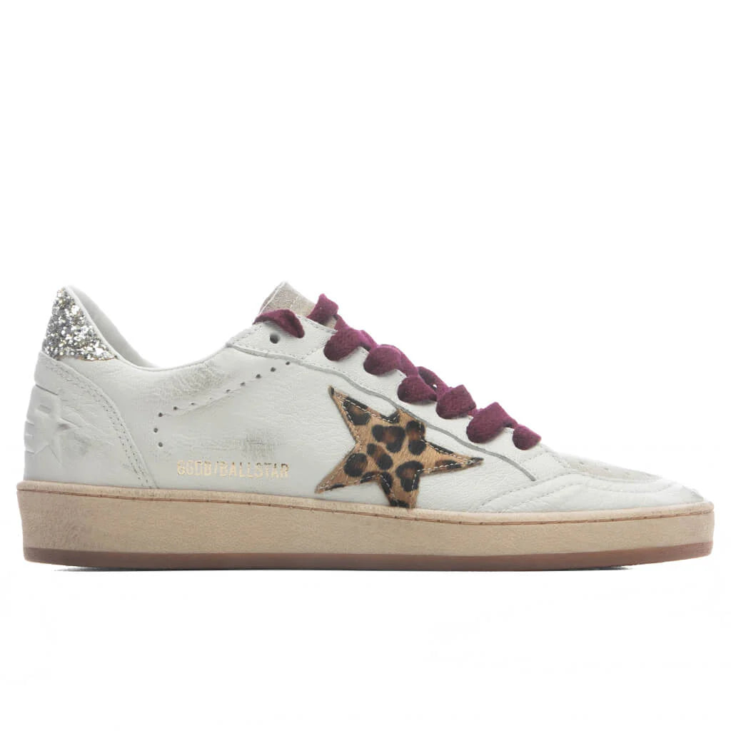 Womens Deluxe Brand Ball Star White Grey Horsy Platinum