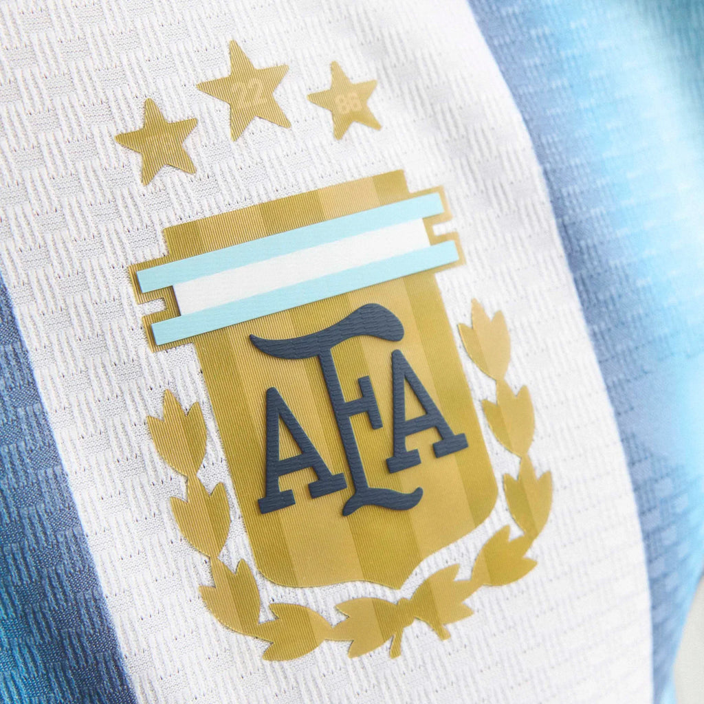 adidas Argentina Home Authentic Mens Soccer Jersey 26 White Blue