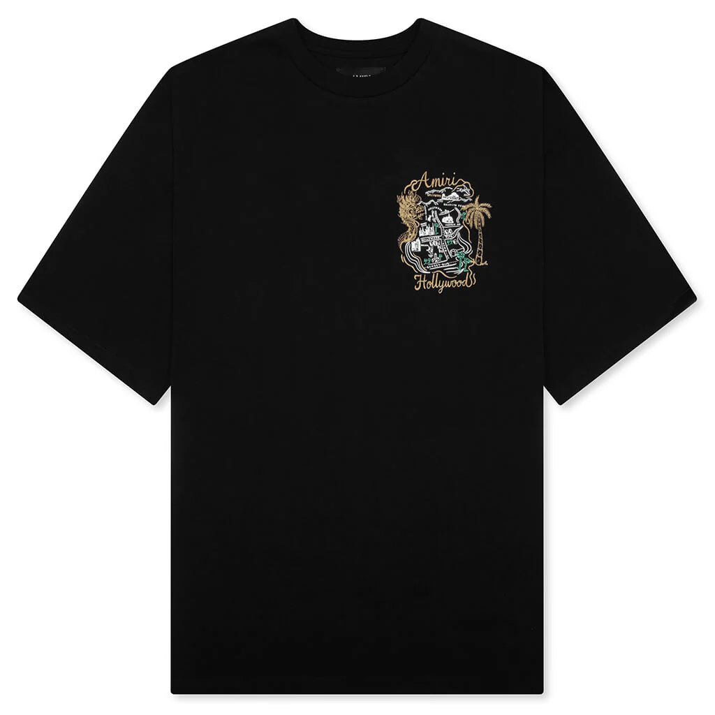 Amiri Hollywood Oversized Tee Black