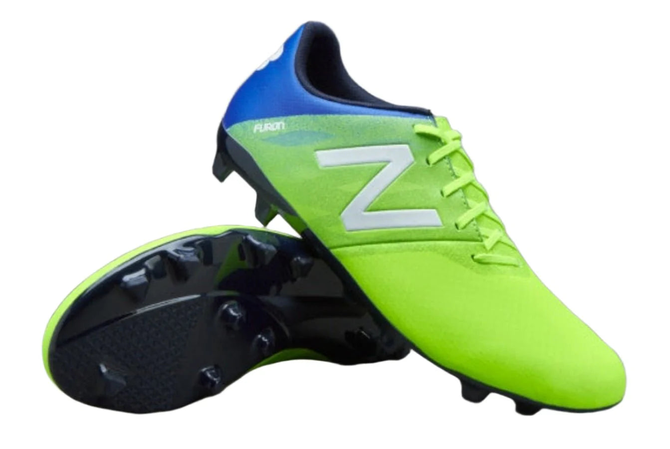 New Balance Furon Dispatch FG Firm Ground Soccer Cleats Pacific Blue Toxic Green