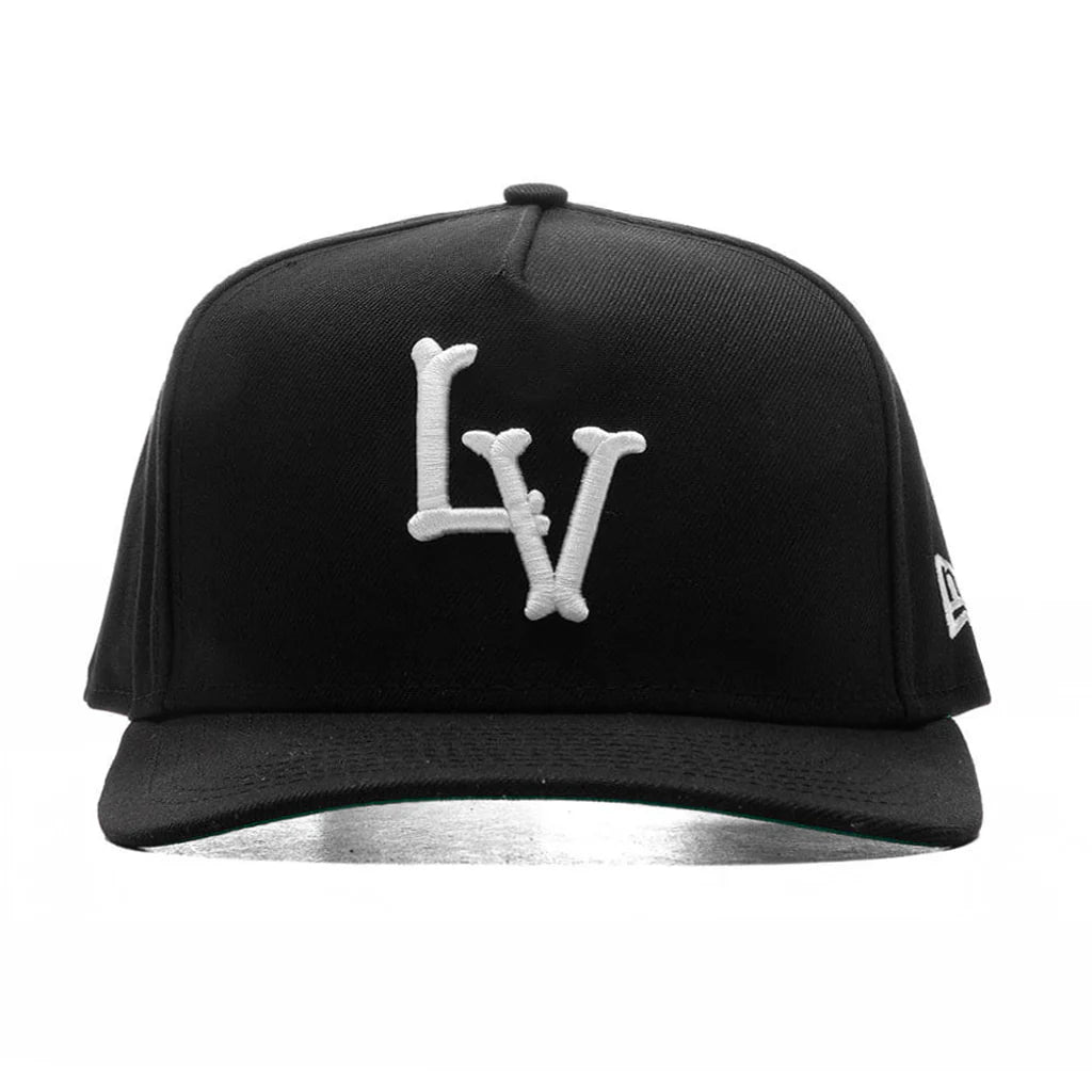 FEATURE x New Era 9FIFTY A Frame Snapback Curve LV Bones Black Twill Green