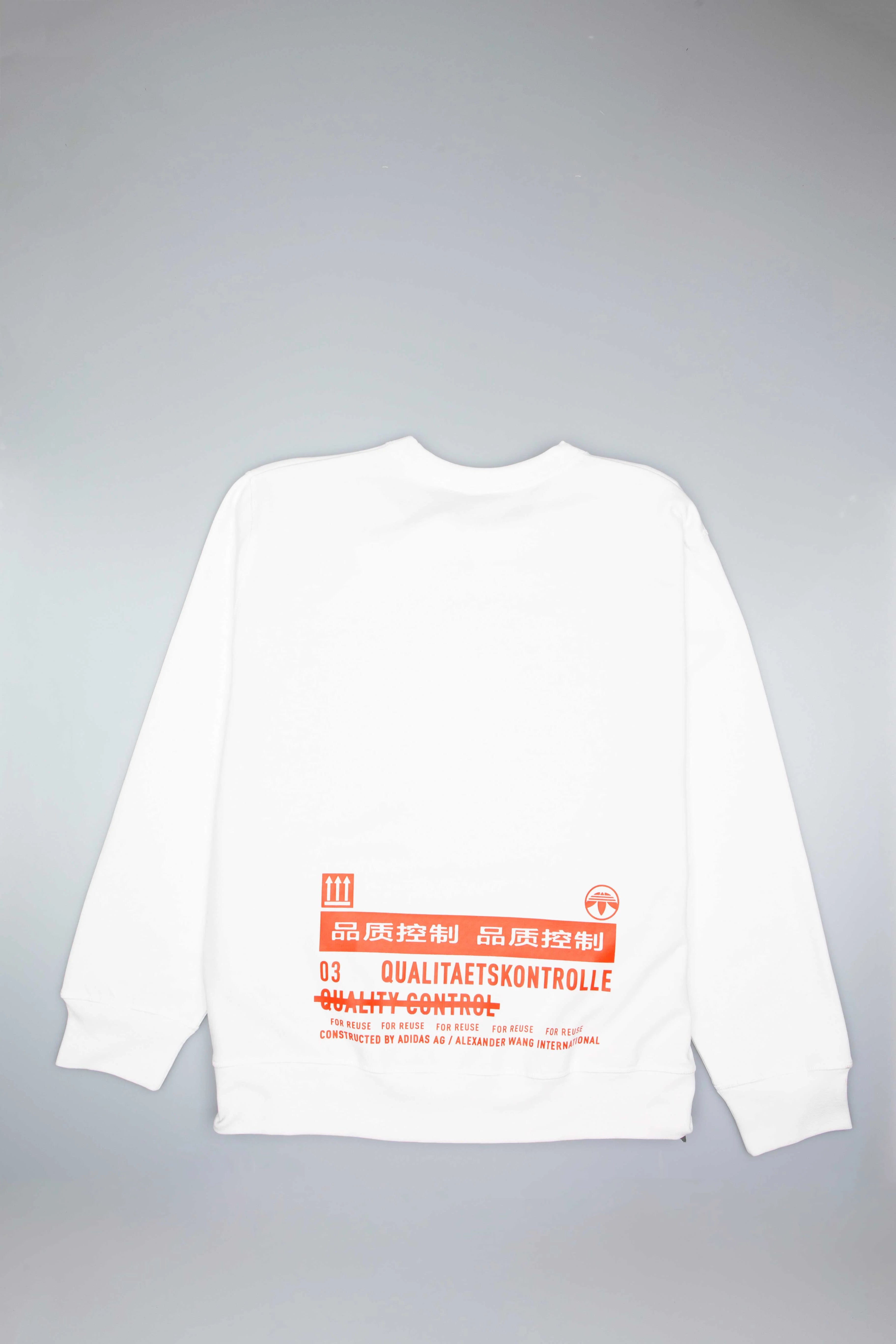 adidas Original by Alexander Wang Graphic Mens Crew Shirt White Red