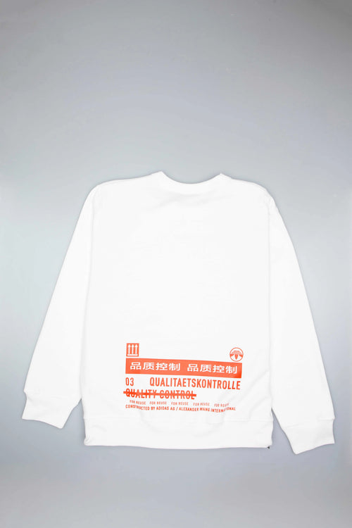 adidas Original by Alexander Wang Graphic Mens Crew Shirt White Red