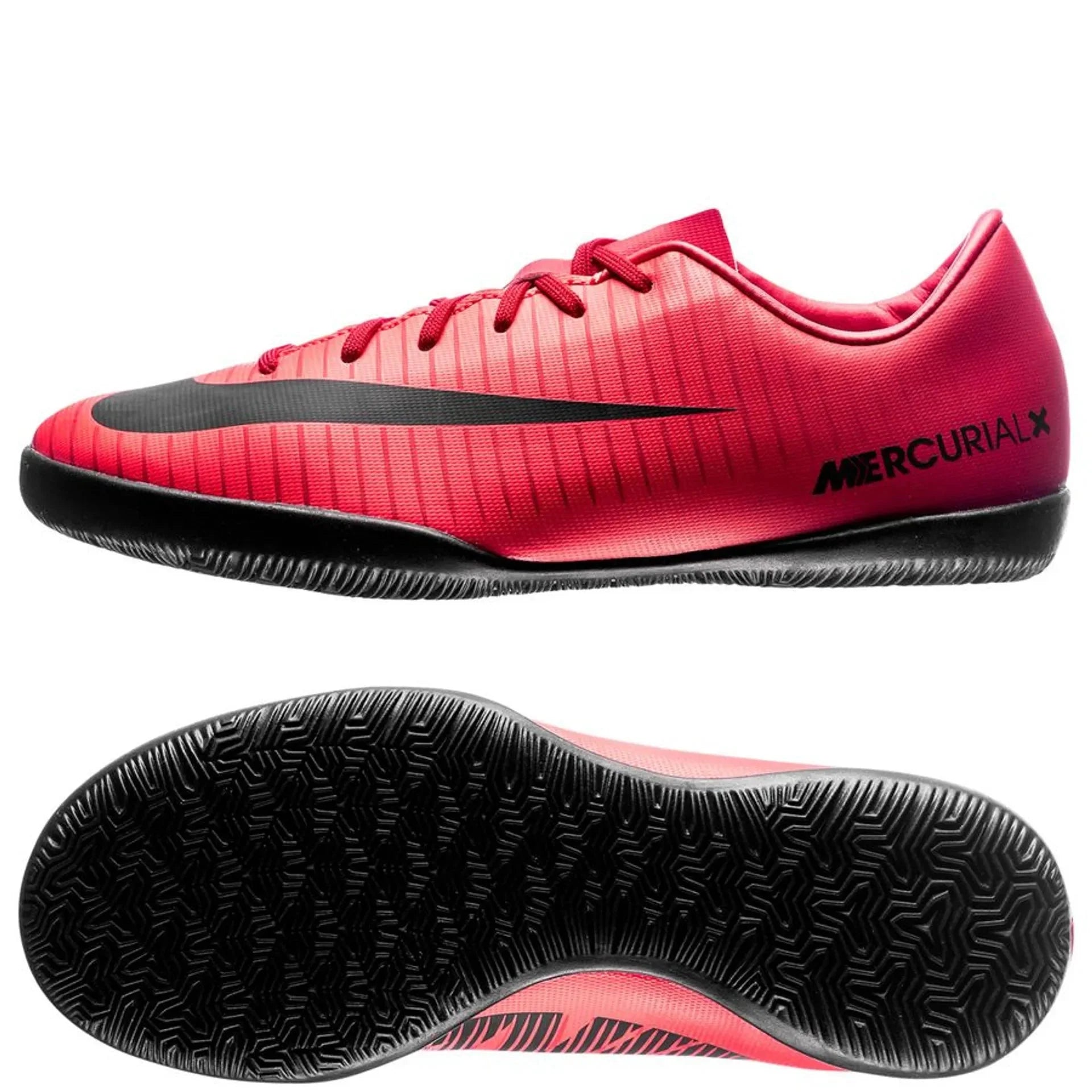 Nike Jr MercurialX Vapor XI IC Indoor Soccer Shoes Fire Red Black