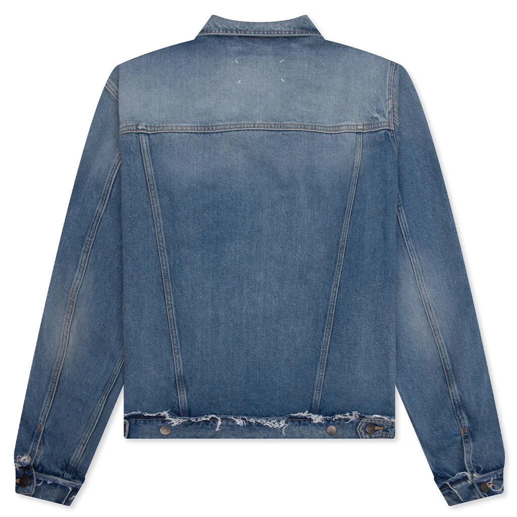 Denim Caban Jacket Washed Blue