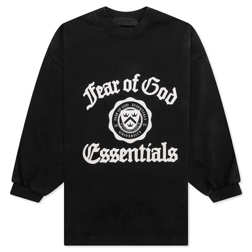 Kids Heavy Long Sleeve Tee Black