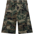 Camo Pleated Cargo Shorts Camo