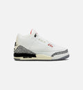 Air Jordan 3 Retro White Cement Reimagined Grade School Lifestyle Shoe White Red Grey