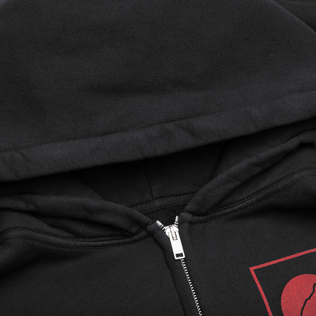 Moonlight Badge Full Zip Hoodie Vintage Black
