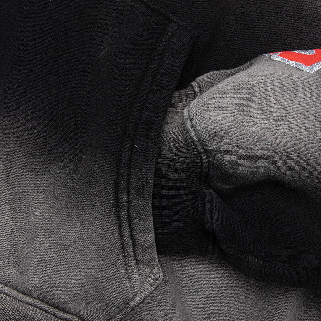 Stars Shine Graffiti Hoodie Black Red
