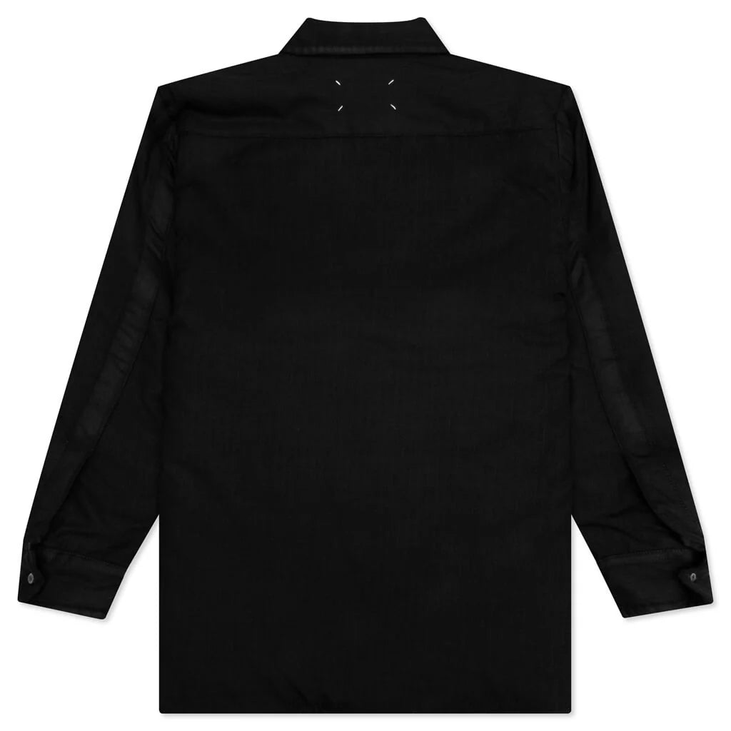 Pocket Button Down Shirt Black
