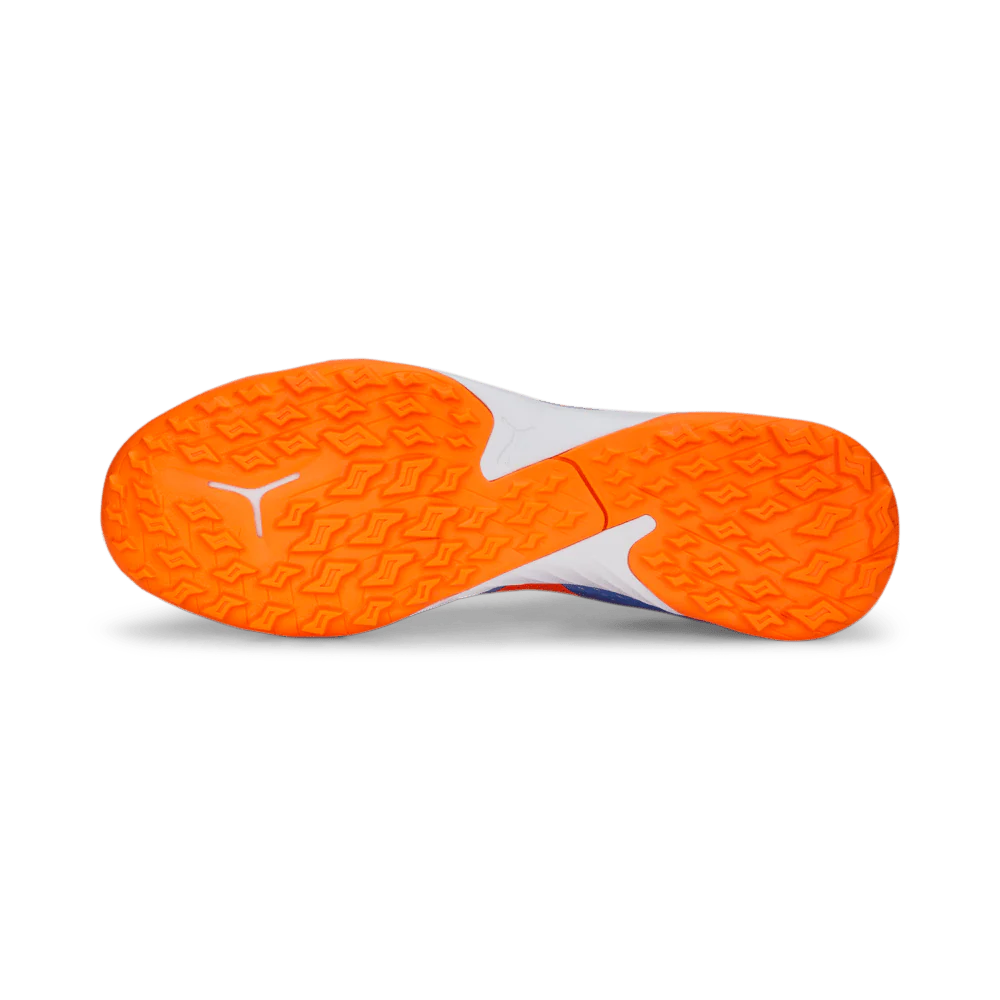 PUMA Future Match TT Turf Mens Soccer Cleats Blue Glimmer White Ultra Orange