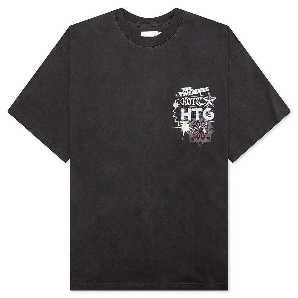HTG Hotel Collage S S Tee Black