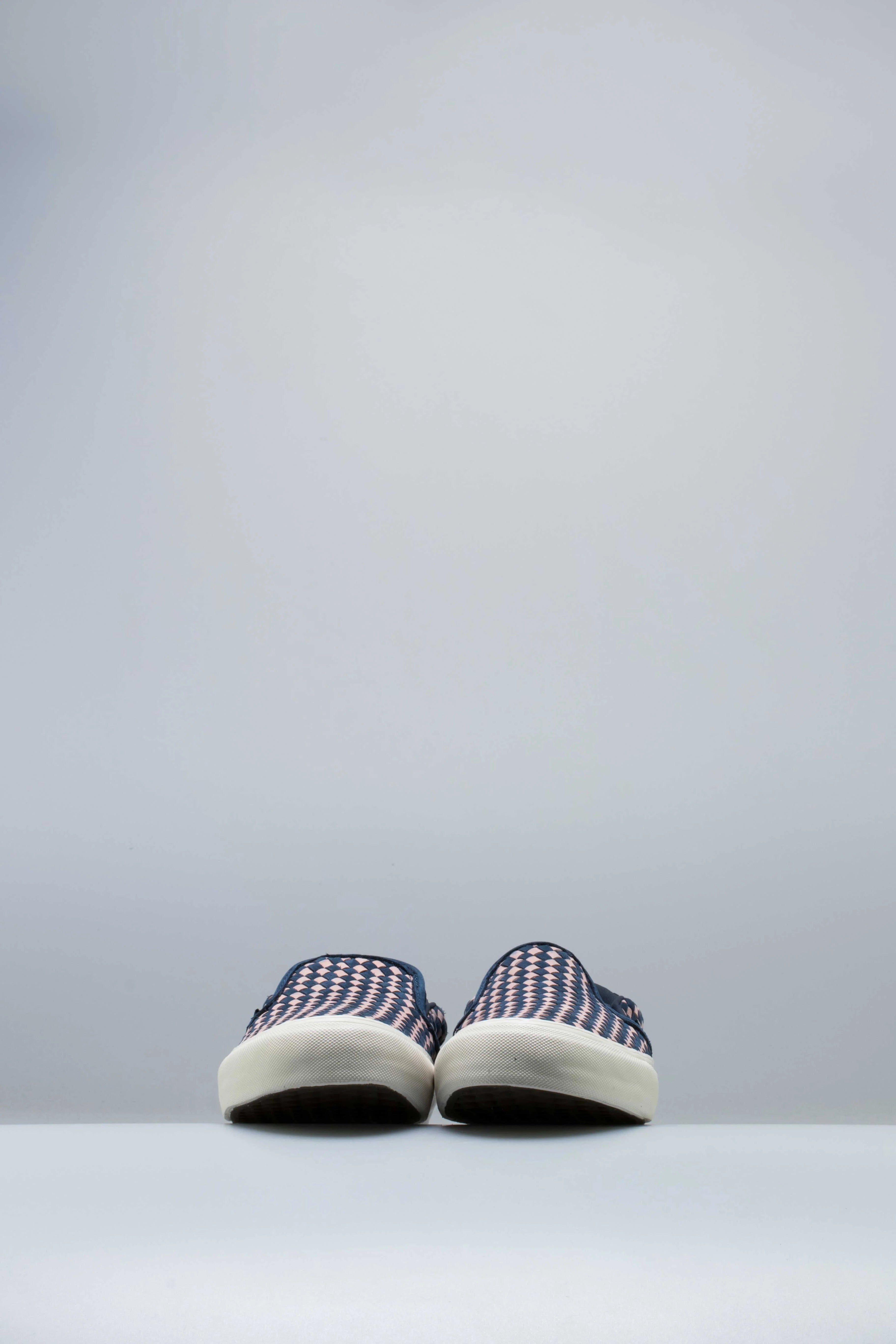 Vans Vault X Taka Hayashi Woven Slip On 66 LX Mens Shoe Dress Blue Marshmellow White