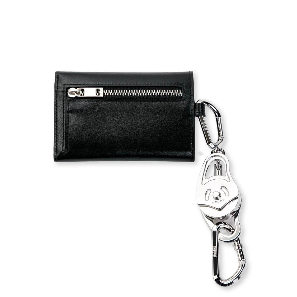 Carabiner Trifold Wallet Black