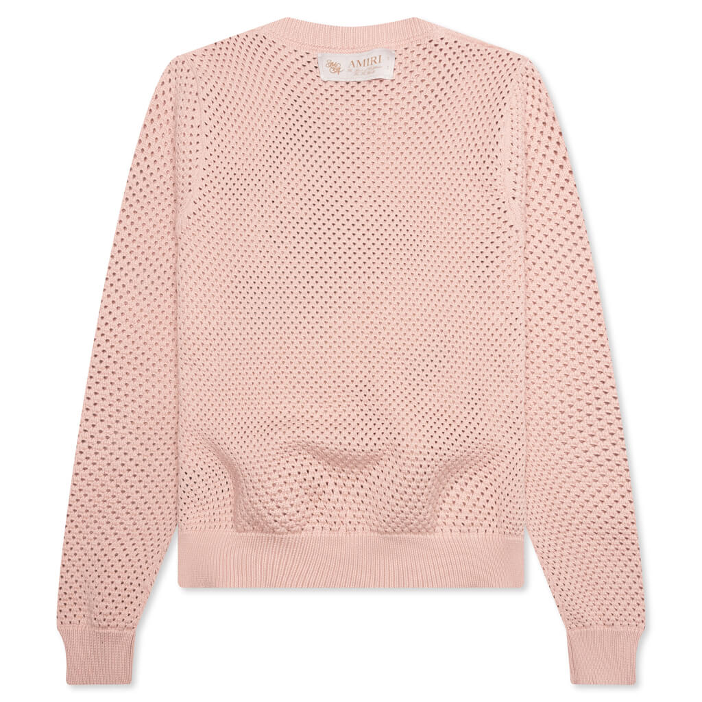 MA Swirl Crochet Crewneck Blush