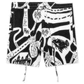 Strada Silk Short Black White
