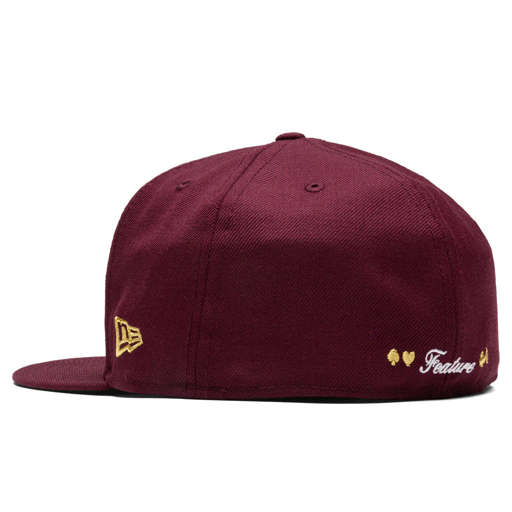 Feature x New Era Plaza Chapter Fitted Cap Maroon