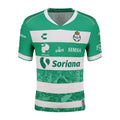 Charly Mens Santos Home Soccer Jersey 2025 Green White