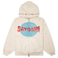 Motoslug Zip Hoodie Vintage White