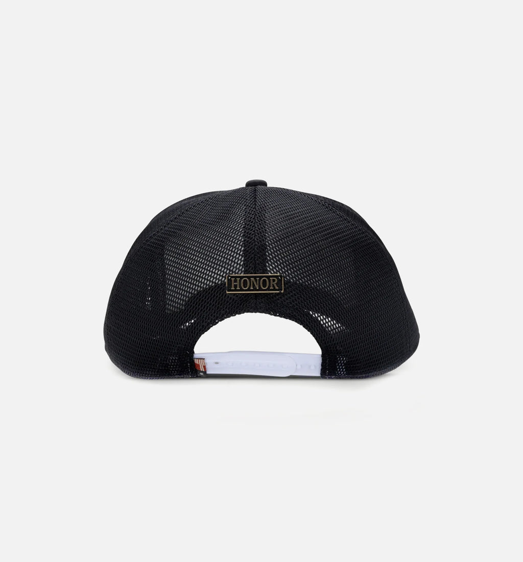 Speak Trucker Snapback Mens Hat Black White