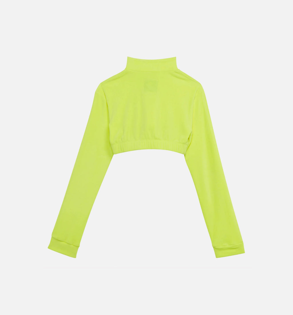 Jeremy Scott Velour Bra Track Top Womens Top Yellow