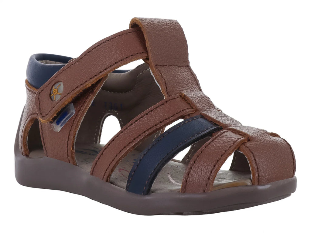 Sandalias PIECO Cognac Indigo para Niño