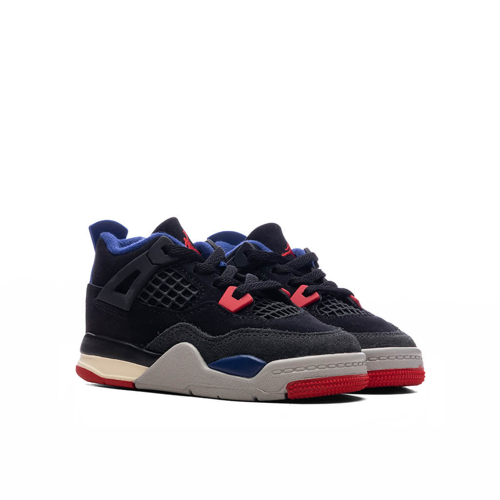 Air Jordan 4 Retro Rare Air TD Black Fire Red Deep Royal Blue